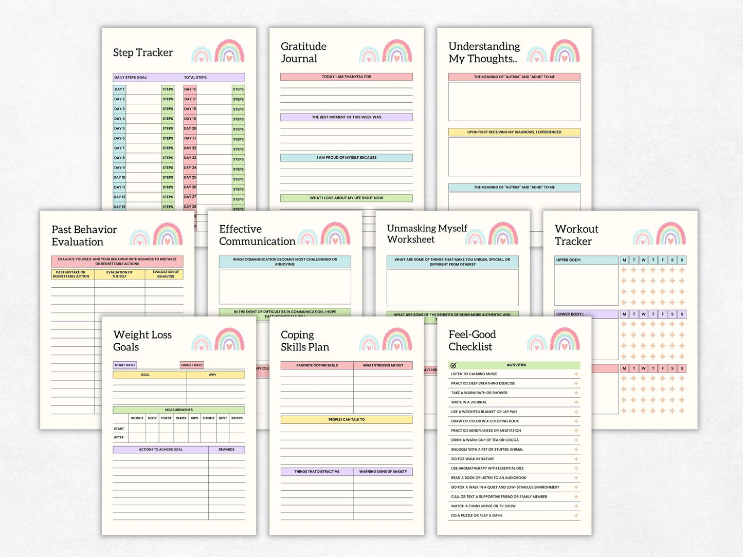 Autism Planner Template Printable, Autism Planner Adult, Autism Planner Binder, Daily Autism Planner, Autism Digital Planner Printable