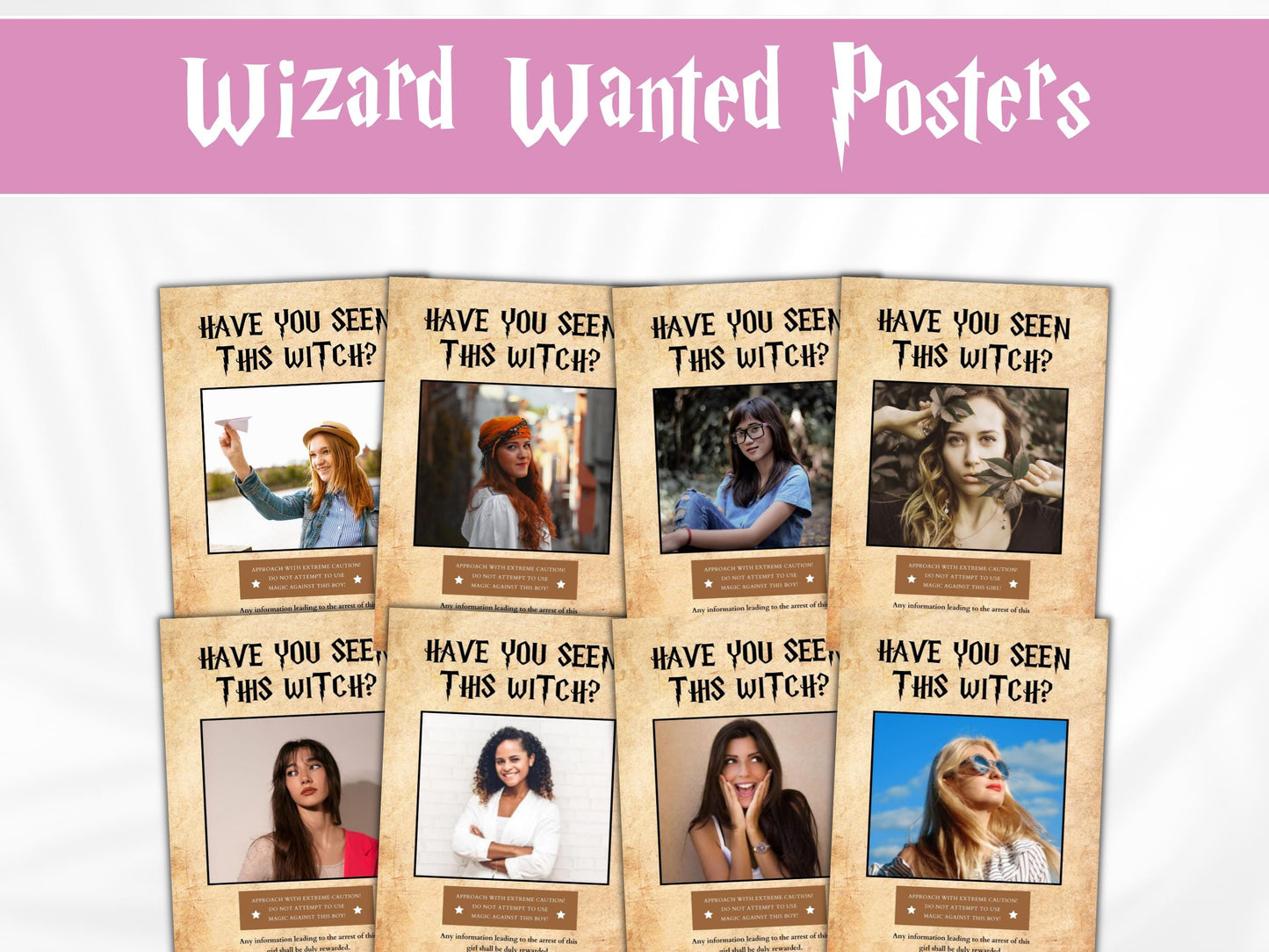 Personalisiertes Geburtstagsplakat „Zauberer gesucht“ (Digitaler Download)