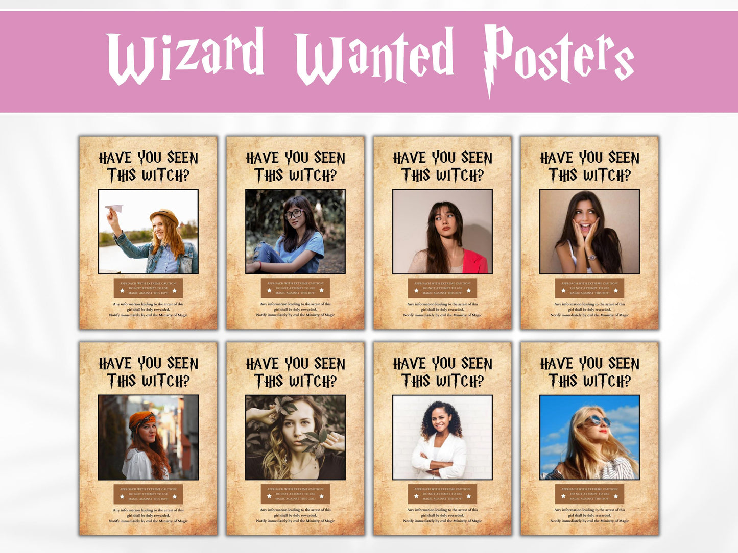 Personalisiertes Geburtstagsplakat „Zauberer gesucht“ (Digitaler Download)
