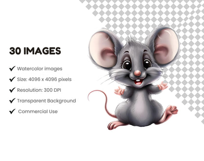 Funny Mouse Clipart Bundle png, Cute Mouse Clipart, Mice Clipart Bundle, Cute Funny Mouse Clipart, Cartoon Animal Clipart