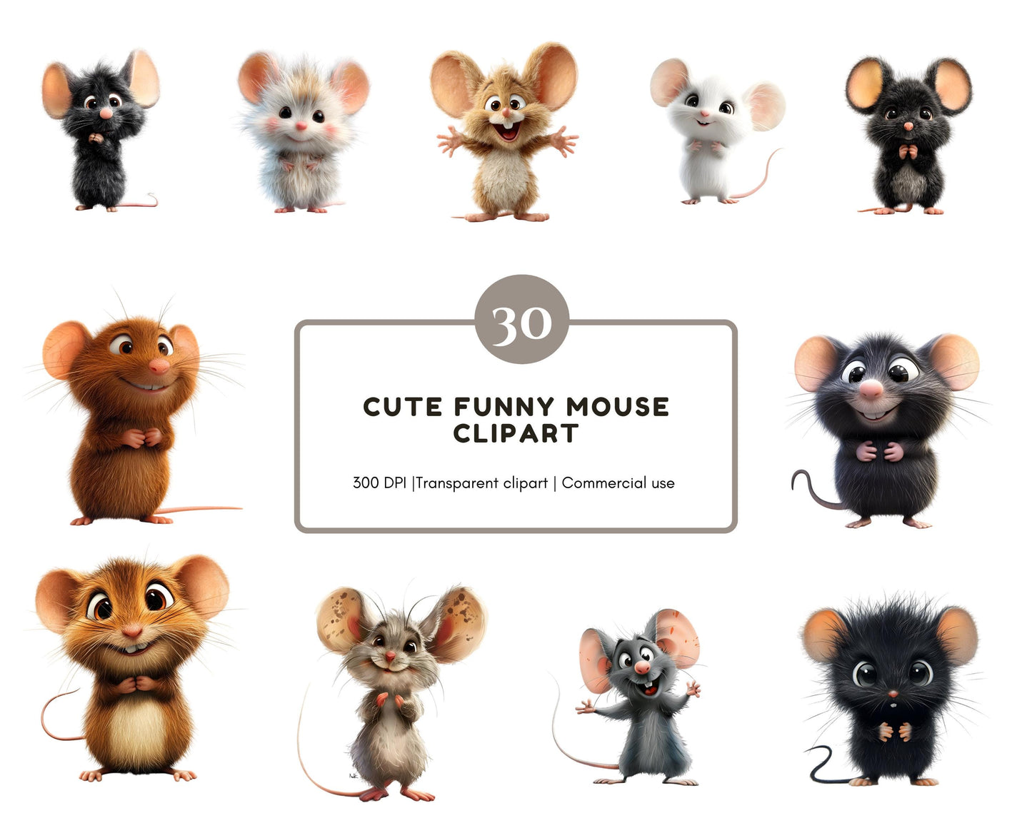 Funny Mouse Clipart Bundle png, Cute Mouse Clipart, Mice Clipart Bundle, Cute Funny Mouse Clipart, Cartoon Animal Clipart