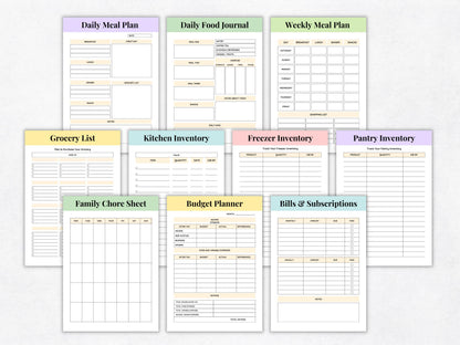 Printable Home Management Planner, Cleaning Schedules (A4, A5, US Letter) (PDF Format)