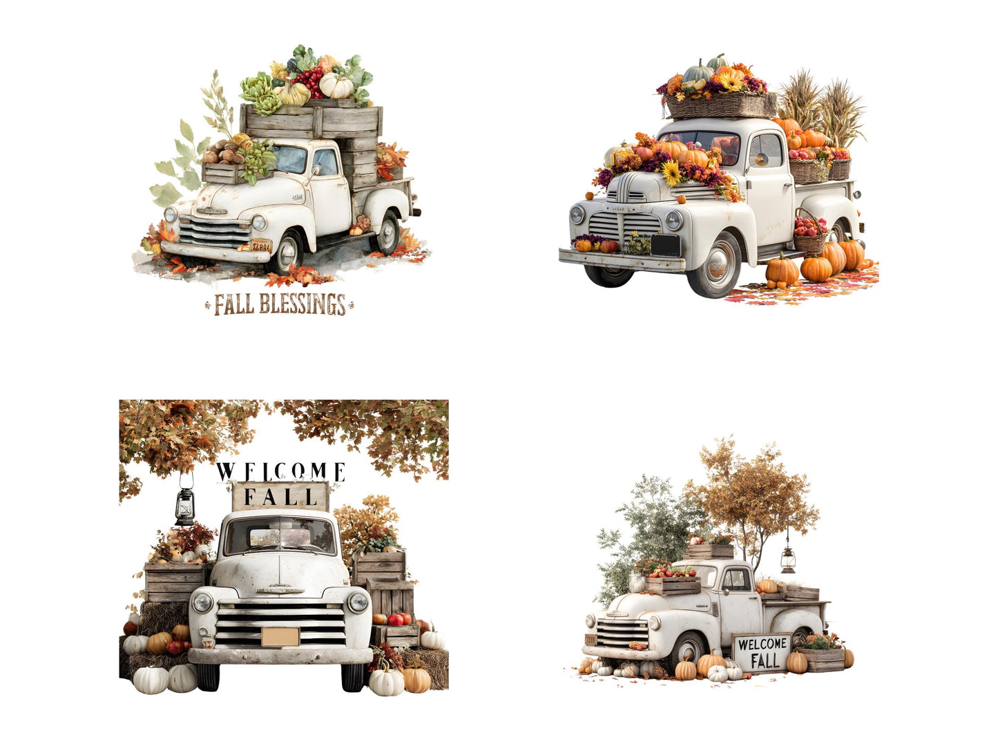 DIY Download Vintage Truck Clip art Bundle