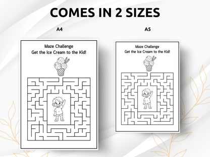 Summer Activity Book: 50 Kids Printable Games & Activities (A4/A5 PDF Download)