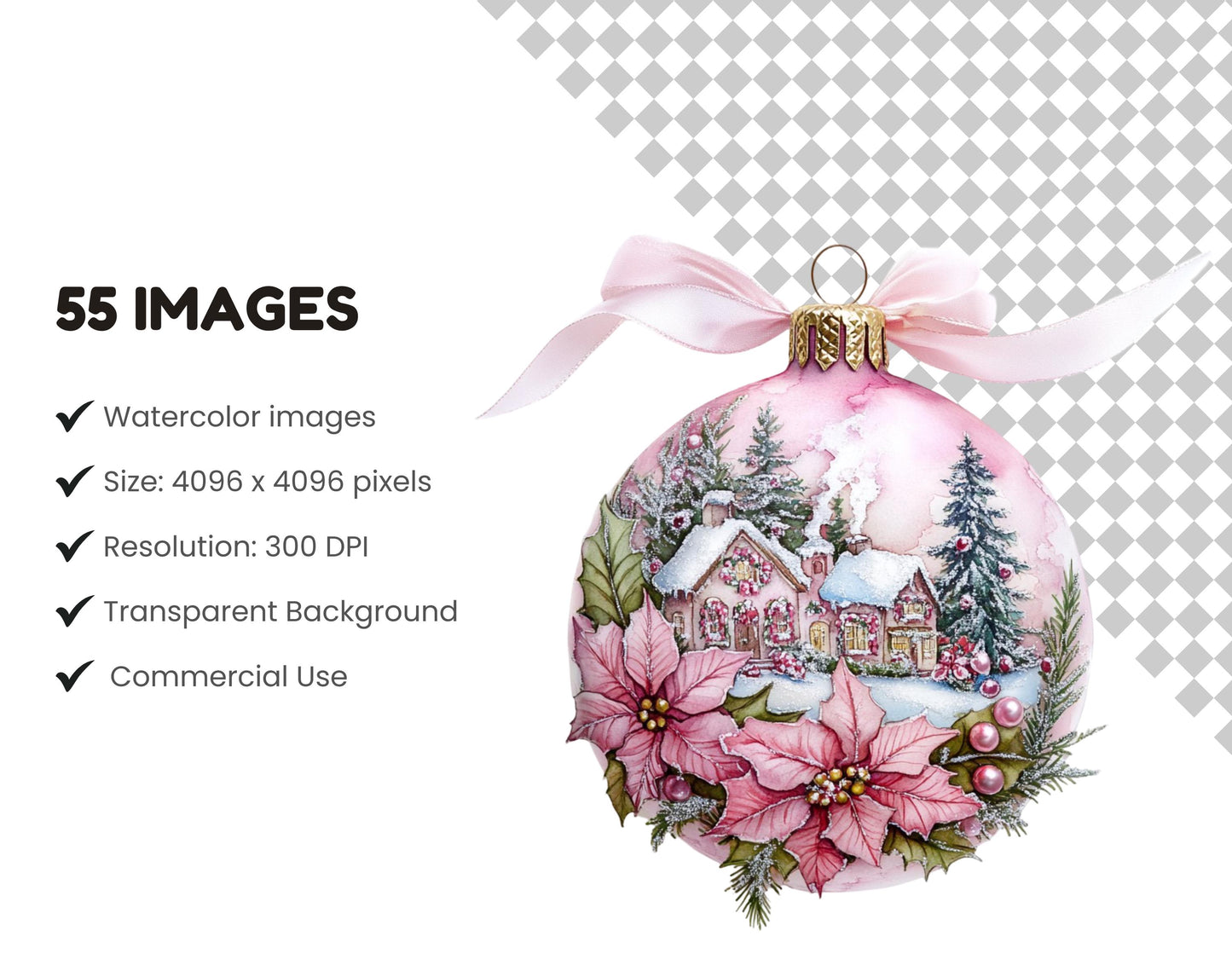 Christmas Ornaments Clipart Bundle png, Ornaments Clipart, Christmas Clipart, Christmas Decor Clipart png, Baubles Clipart png
