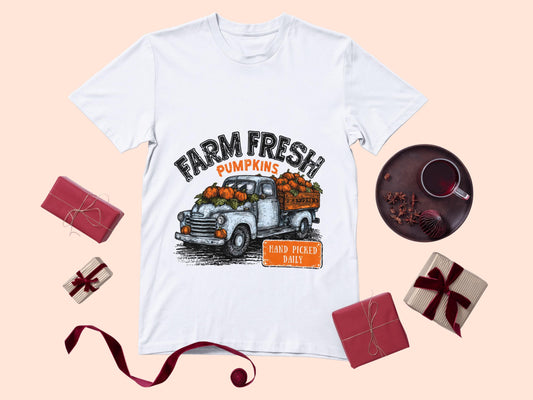 Farm Fresh Pumpkin png, Retro Pumpkin png, Fall Sublimation png, Transparent Fall Pumpkin png, Retro Fall Pumpkin Design png, Pumpkin Truck