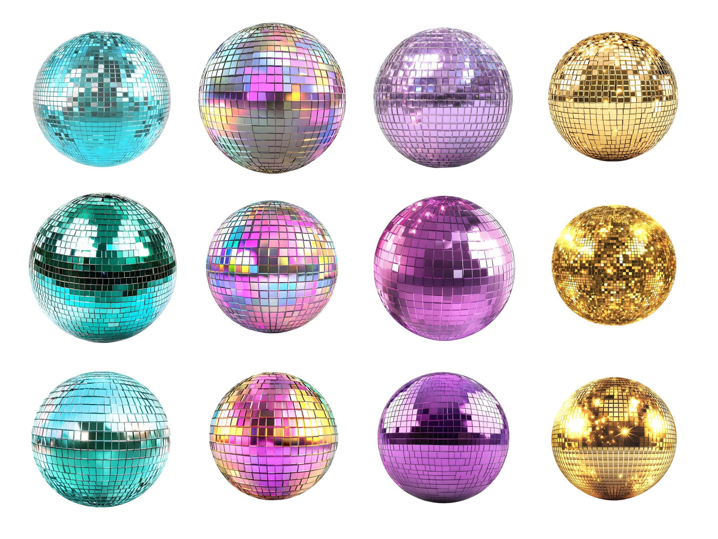 Disco Ball Clipart png, Dance Party Clipart, Light Burst Clipart, Ball Clipart, Watercolor balls Clipart png, Instant Download