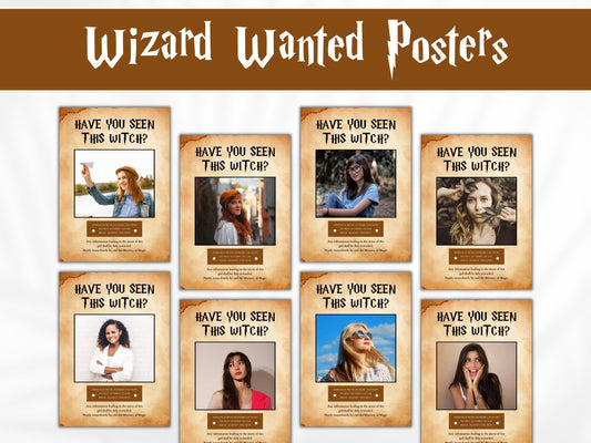 Wizard Wanted Personalized Party Poster Template (Instant Download)