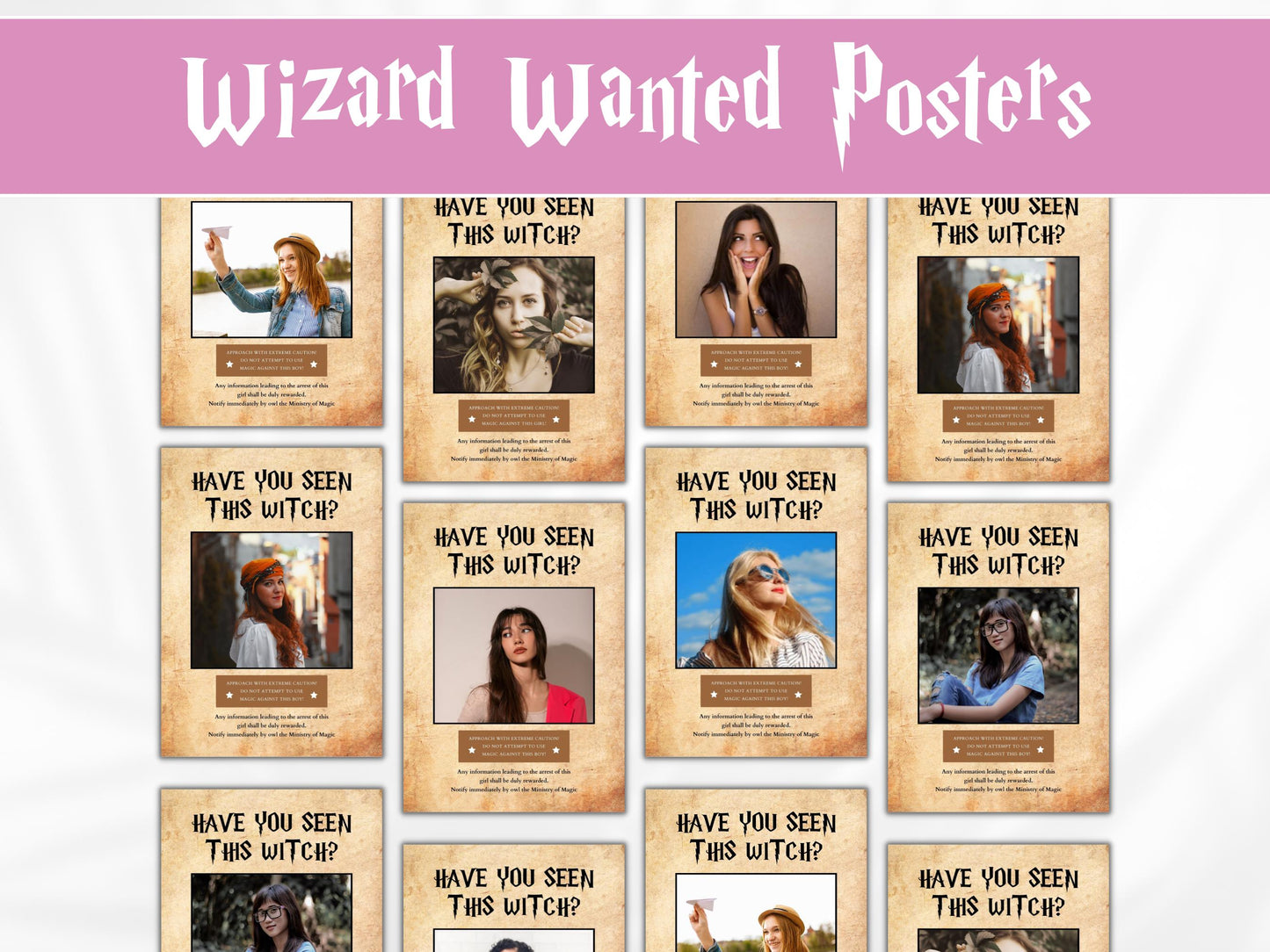Personalisiertes Geburtstagsplakat „Zauberer gesucht“ (Digitaler Download)