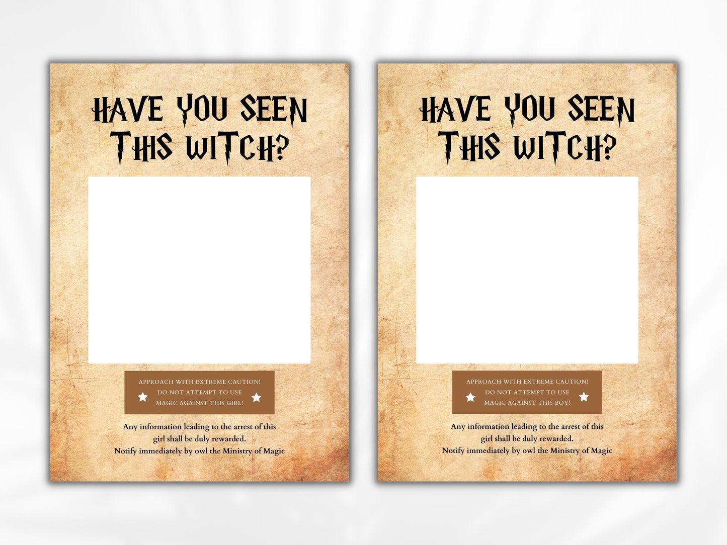 Personalisiertes Geburtstagsplakat „Zauberer gesucht“ (Digitaler Download)