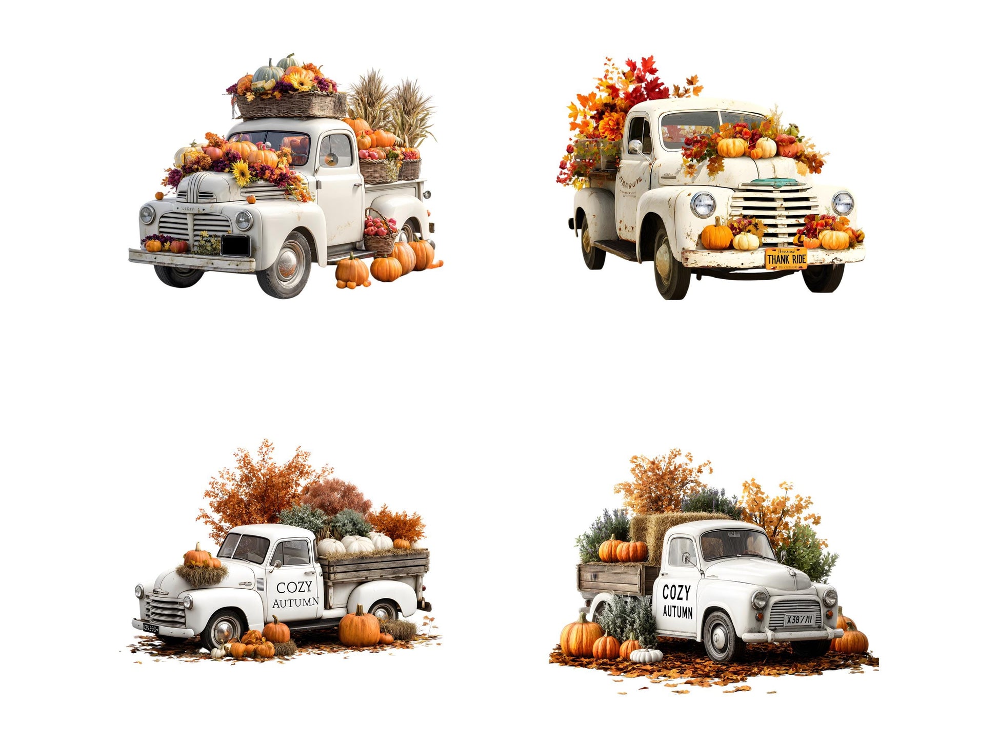 DIY Download Vintage Truck Clip art Bundle