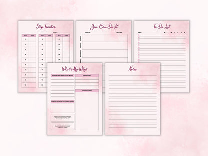 Printable Weight Loss Planner, Fitness Tracker, Calorie Calculator (PDF)