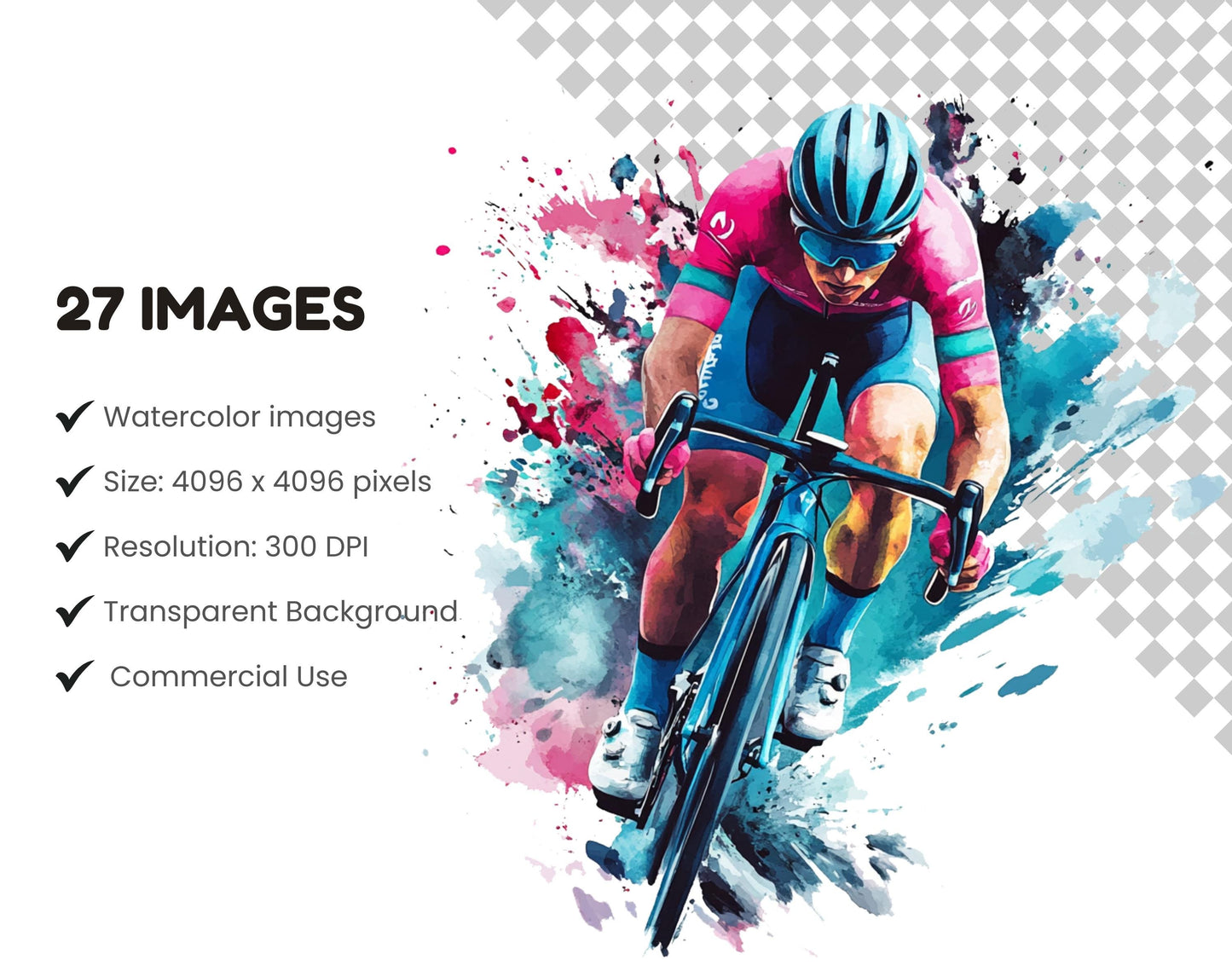 Watercolor Cycling Clipart Bundle png, Cycling Clipart, Sports Cycling Clipart, Sports Clipart, Cycling Clipart Set png Bundle