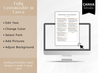 Wedding Planning Checklist: Canva Template (PDF Downloadable Link Included)