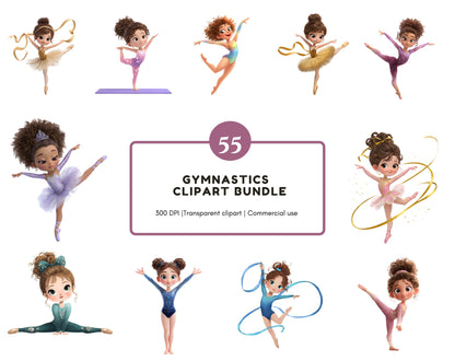 Watercolor Gymnastic Clipart Bundle, Gymnastic png Bundle, Gymnastic Clipart png, Gymnastic Girl Clipart, Gymnastic High Quality png