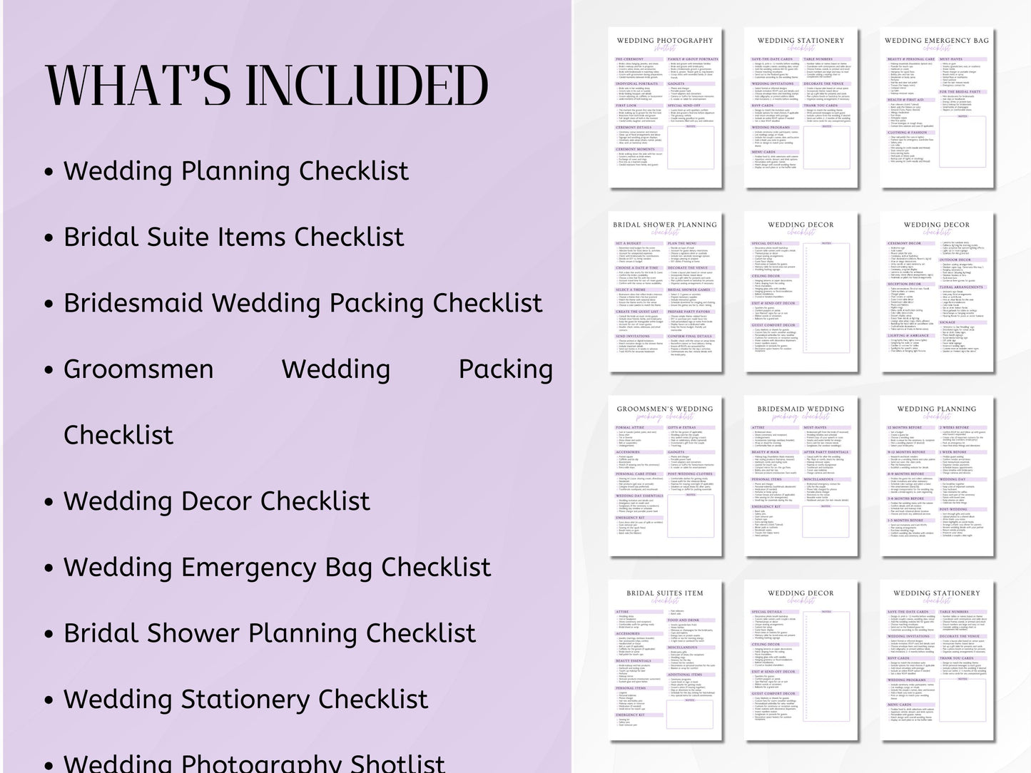 Editable Wedding Planner Checklist: Canva Template (PDF Downloadable Link Included)