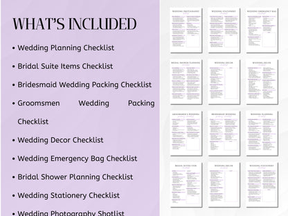 Editable Wedding Planner Checklist: Canva Template (PDF Downloadable Link Included)