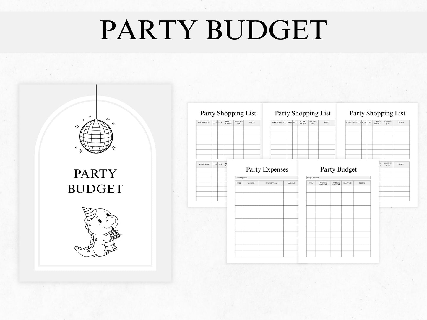 Party Planner Bundle, Editable Party Planner Template, Event Planner Template, Event Organiser Template, Event Planner Notebook