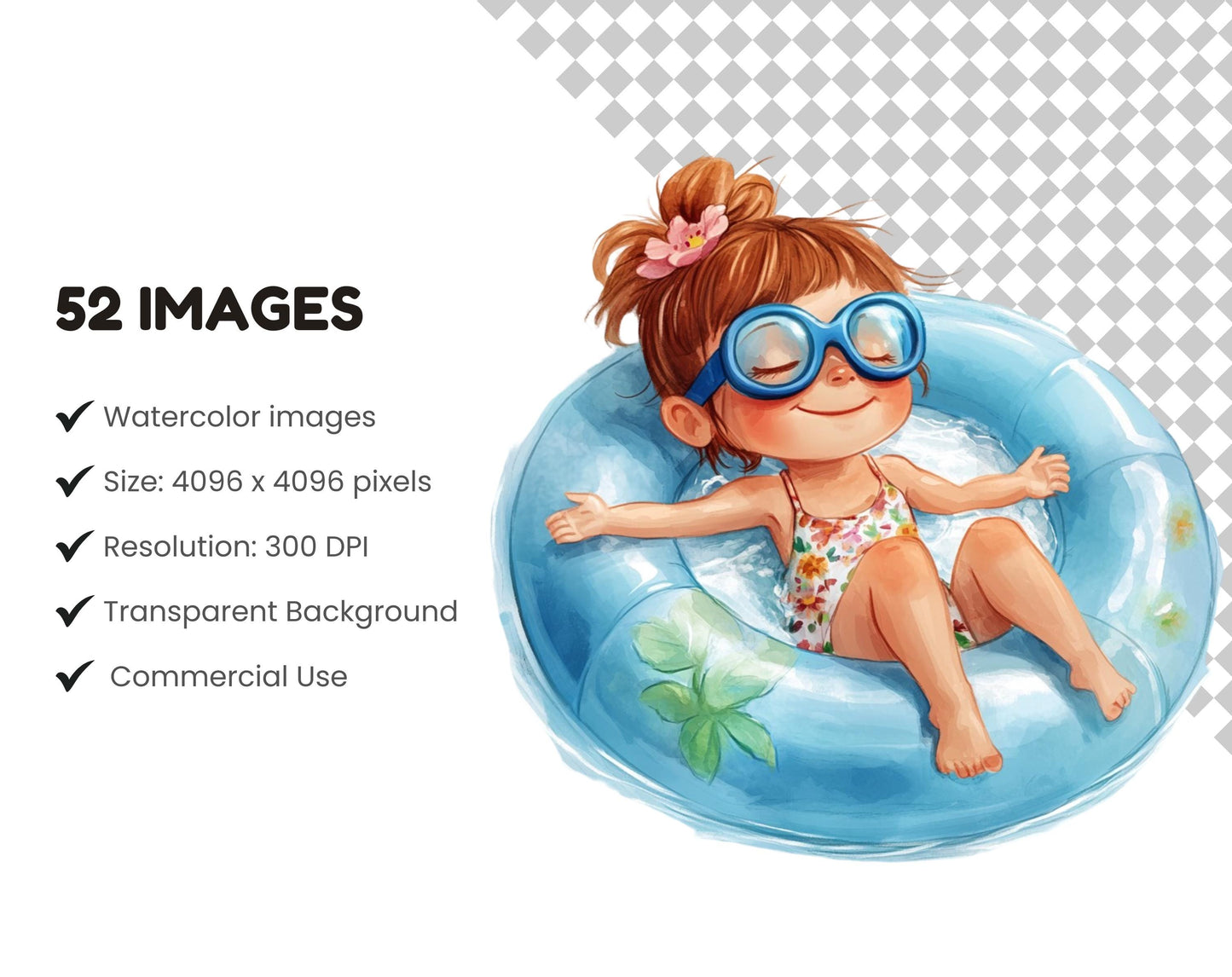 Pool Party Clipart Bundle, Pool Party Clipart png, Cute Pool Party Clipart, Summer Vibes Clipart png, Summer Clipart png
