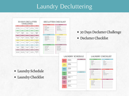 ADHD Cleaning Planner, Home Cleaning Schedule (Instant Download)