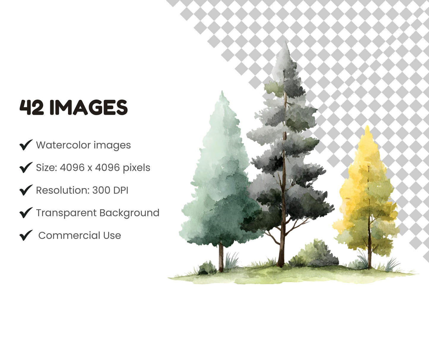 Ensemble d'images clipart d'animaux de la forêt à l'aquarelle, images clipart d'animaux mignons de la forêt (PNG), animaux de la forêt (PNG), animaux de la forêt (PNG), images clipart d'animaux mignons (PNG)