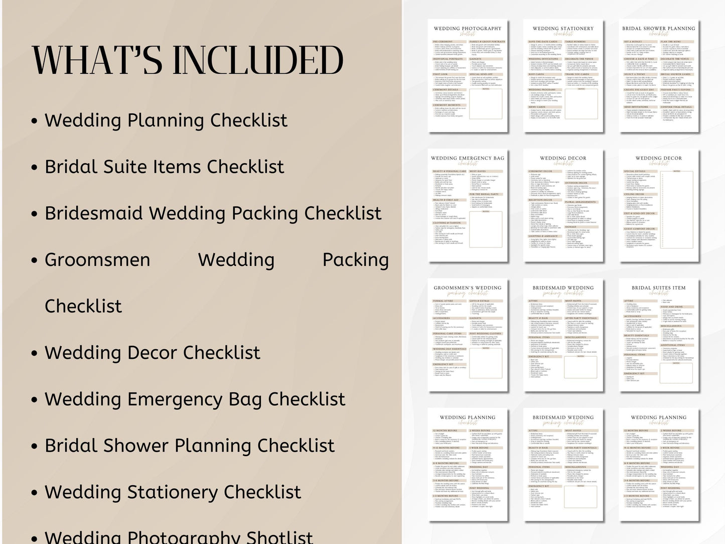 Editable Wedding Planner Checklist: Canva Template (PDF Download