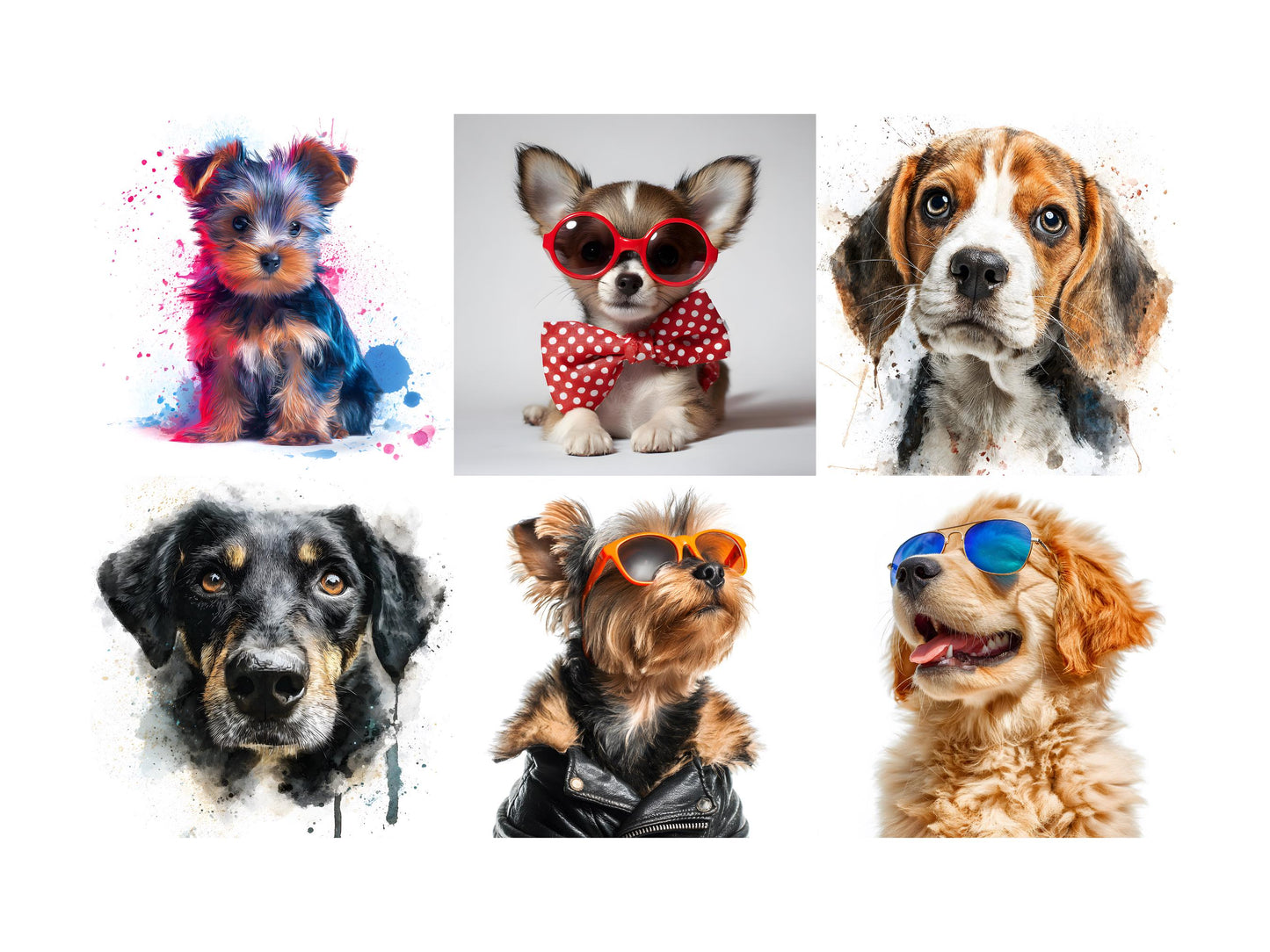 Hunde- und Welpen-Clipart-Bundle (PNG), Niedliche Welpen-Clipart, Coole Hunde-Clipart (PNG), Hochwertiges Hunde- und Welpen-Clipart-Bundle (PNG)