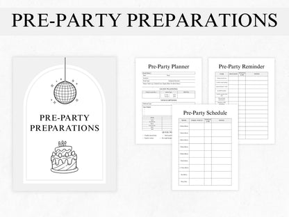 Party Planner Bundle, Editable Party Planner Template, Event Planner Template, Event Organiser Template, Event Planner Notebook
