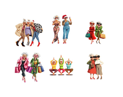 19 Funny Friends Clipart Bundle png, Friends Clipart, Hugging Friends Clipart, Stylish Women Clipart, Best Friends Fashion Clipart