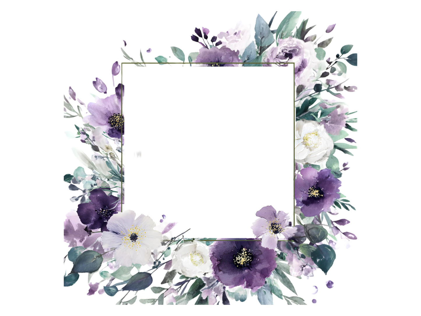 Aquarell-Bundle mit violettem Eukalyptus (PNG), Eukalyptus-Clipart (PNG), lila Blumen-Clipart, lila Blumenstrauß-Clipart (PNG)