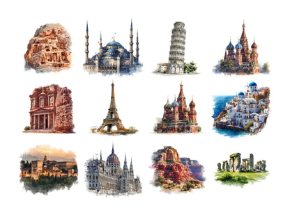 DIY Download Landmark Clip art Bundle