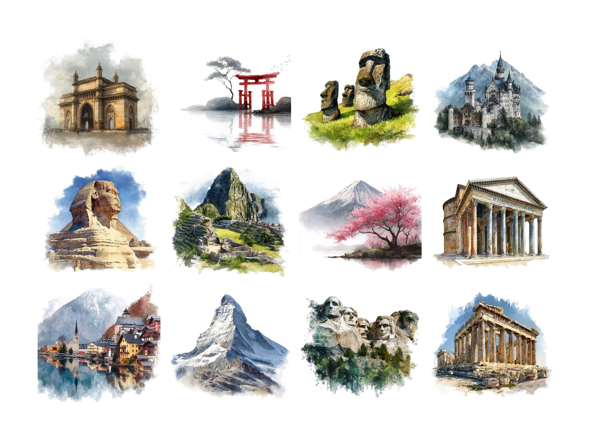 DIY Download Landmark Clip art Bundle