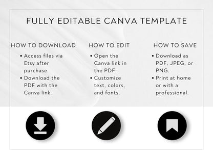 Minimalist Thank You Card Template: Editable Canva Design (3.5" x 2")