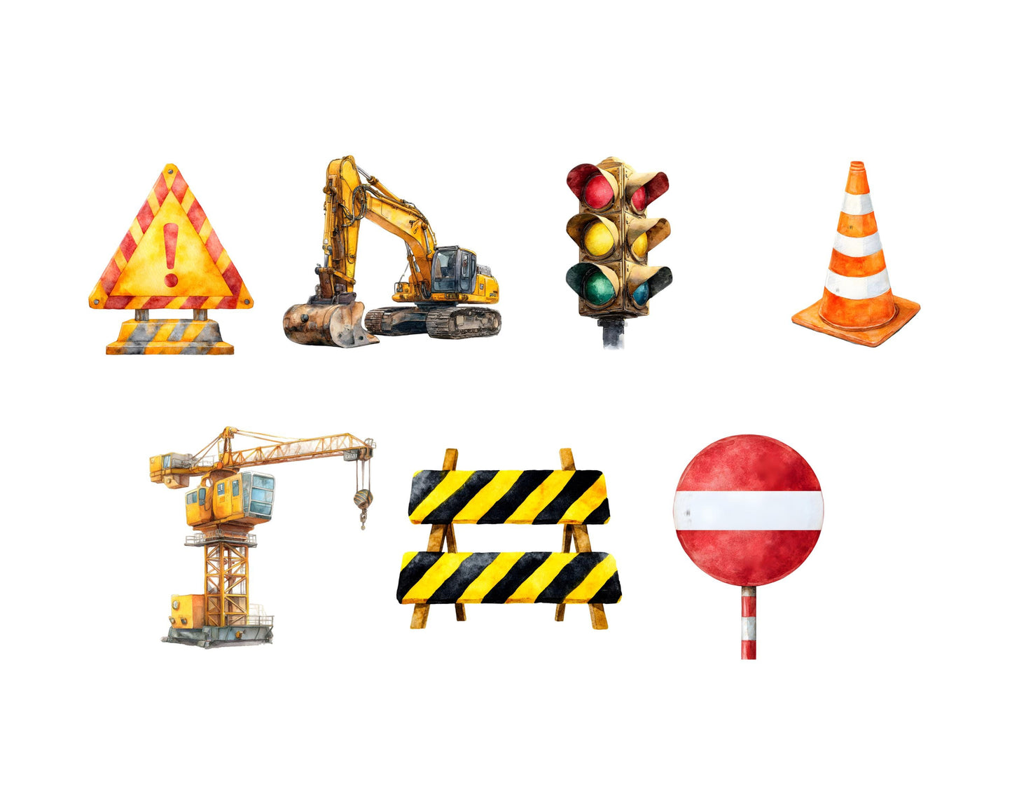 69 Construction Vehicle Clipart Bundle, Construction Vehicle png, Watercolor Vehicle Clipart, Construction Birthday, Birthday Party Decor