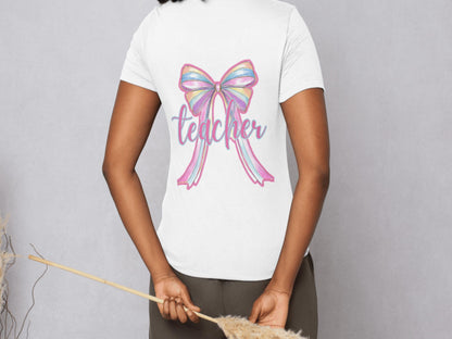 Teacher Coquette png, Retro Teacher png, Coquette Teacher Clipart, Teacher T-Shirt Design, Teacher Sublimation png, Back To School png