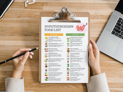 Hypothyroidism Food List, Thyroid Diet Guide (Digital Download)