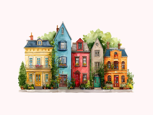 DIY Download Quirky Houses Clip Art Bundle