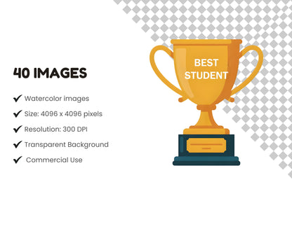 School Supplies Clipart, Back to School Clipart Bundle, Watercolor Crayons Clipart, Pencil Clipart, Digital Download