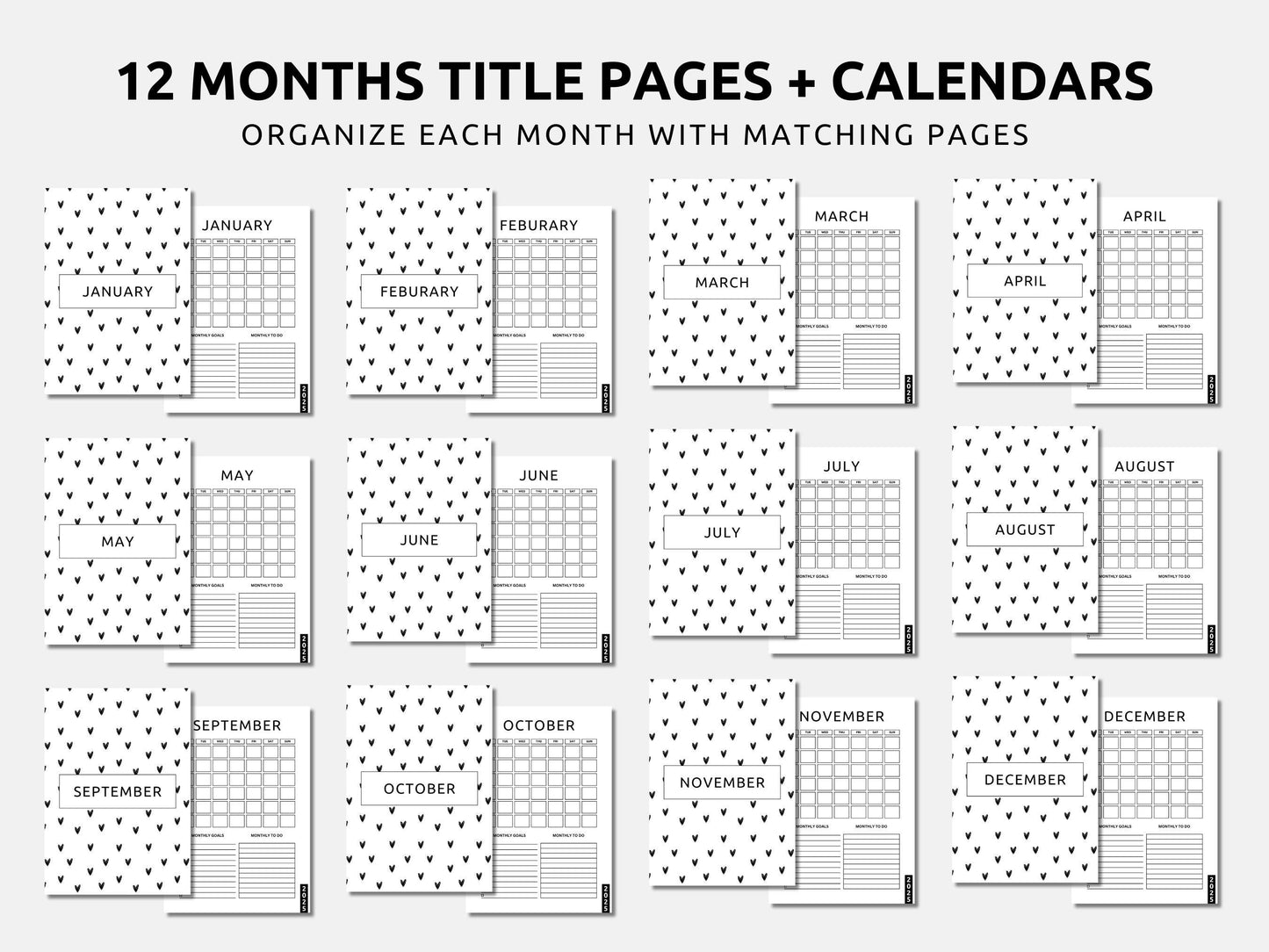 2026 Journal Mega Bundle: Printable Planner with Trackers (PDF)