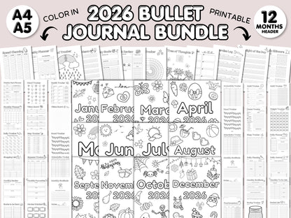 Premade 2026 Planner Pages Printable & Editable