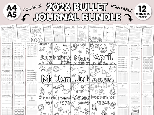 Premade 2026 Planner Pages Printable & Editable