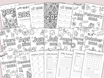Premade 2026 Planner Pages Printable & Editable