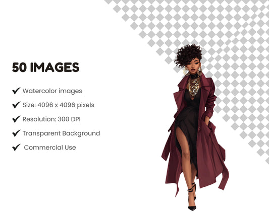 50 Black Girl Clipart Set, Black Girl Afro Women png, Black Queen Clipart, Black American Women CLipart, Afro Goddess png, Digital Download