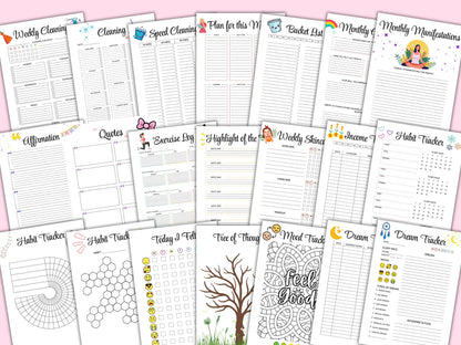 2026 Bullet Journal Premade Planner template with 88 Pages