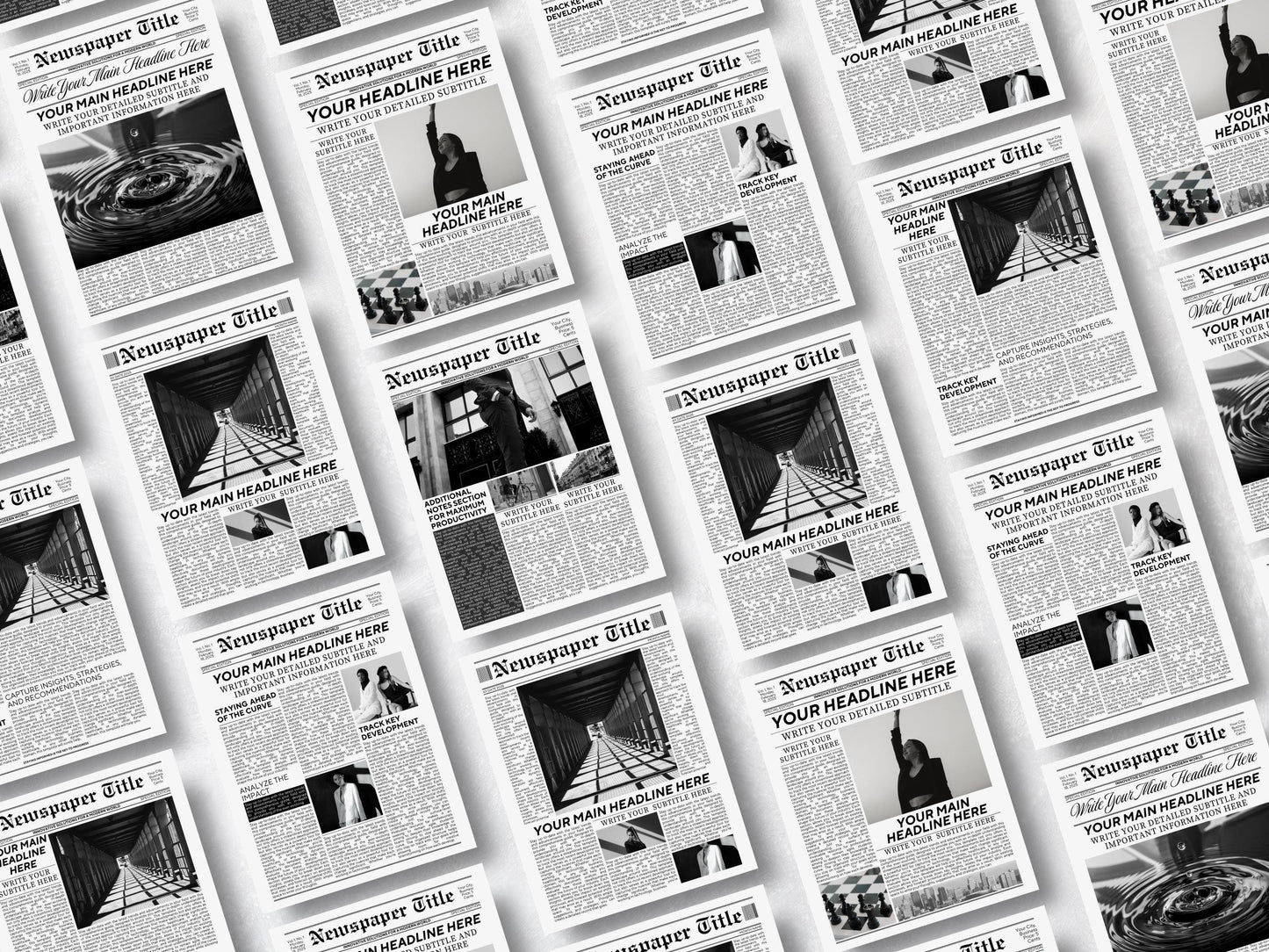 Canva Newspaper Template | Page Layout | Editable Layout & Advertisement Design