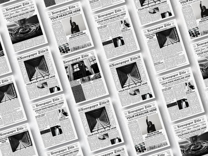 Canva Newspaper Template | Page Layout | Editable Layout & Advertisement Design