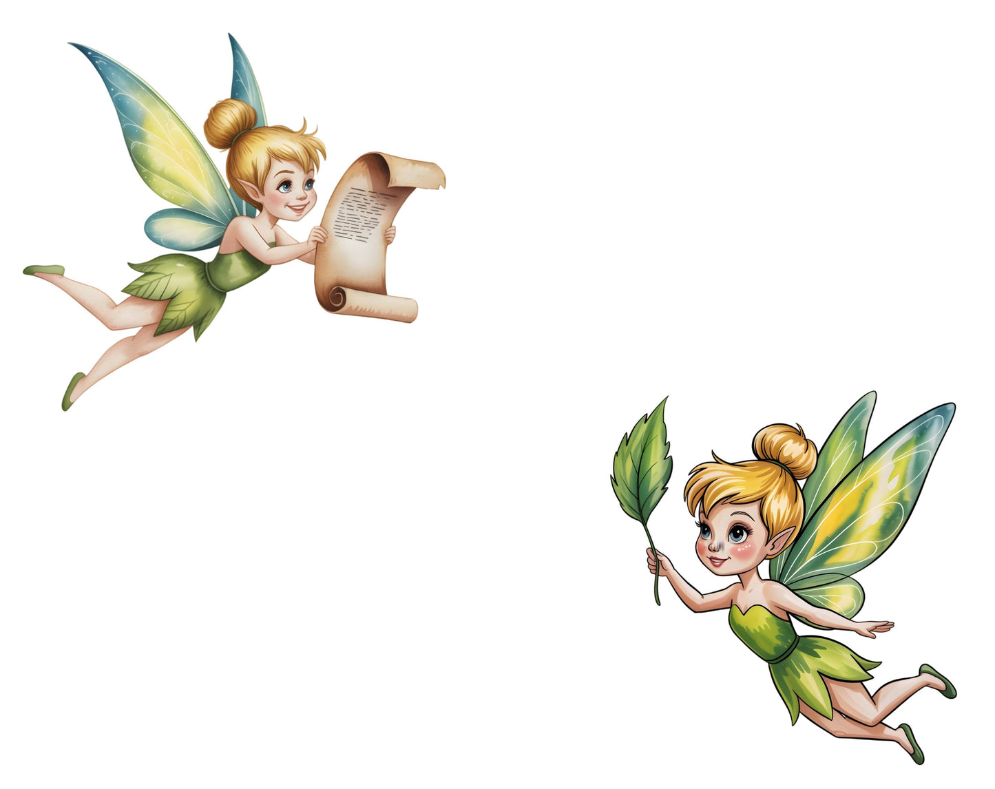 Watercolor Tinkerbell Clipart Bundle, Tinkerbell png, Cute Princess Tinkerbell Clipart, Cute Fairy Clipart, Commercial Use, Digital Download