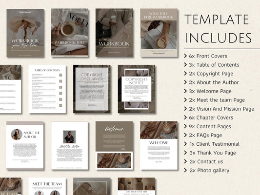 Editable Ebook Template, Coaching guide book, Small Business Owners, 45-Page File