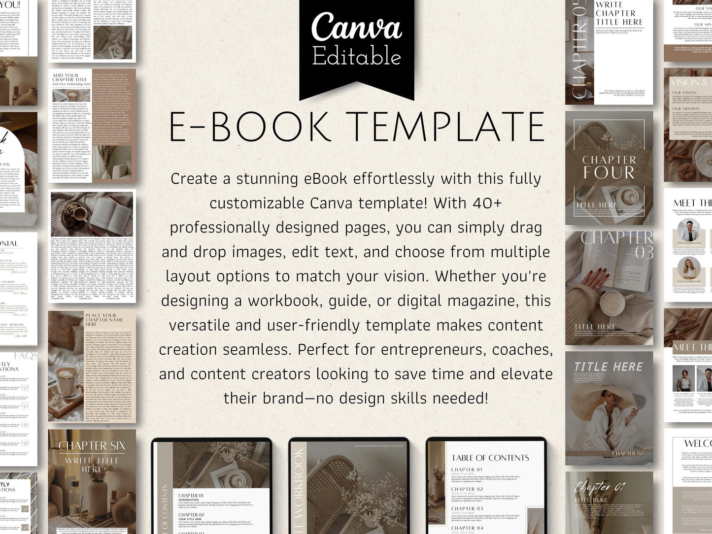 Modèle d'ebook modifiable, guide de coaching, pour les propriétaires de petites entreprises, fichier de 45 pages