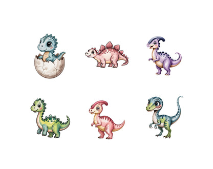 54 Cute Dinosaurs Clipart, Baby Dino Clipart Bundle, Watercolor Dinosaurs png, Baby Shower, Nursery Decor, Baby Dino Birthday Designs